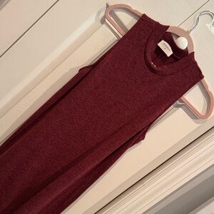 Burgundy Sleeveless Dress